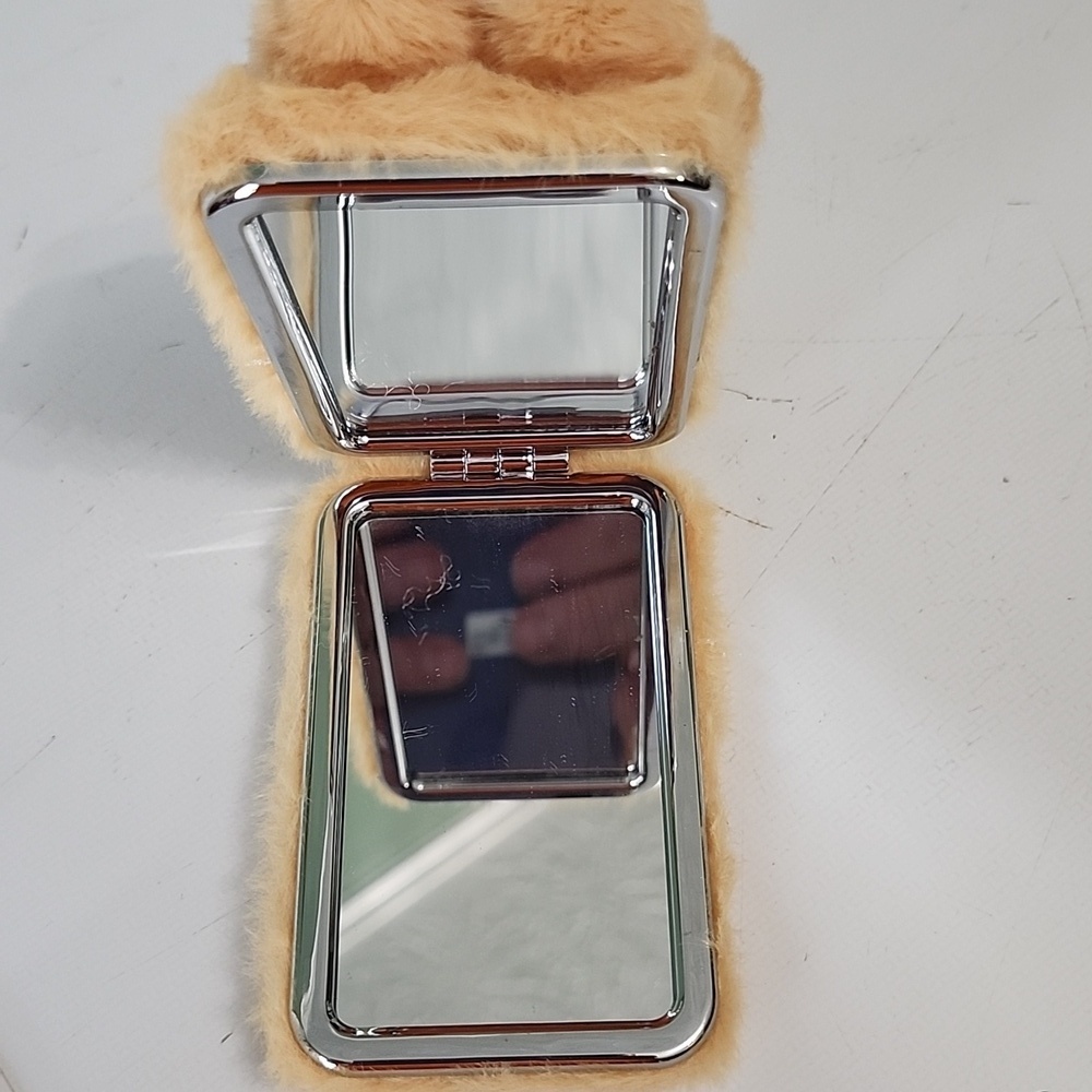 Labubu Inspired Plush Bag Charm Compact Mirror - Picture 4 of 5